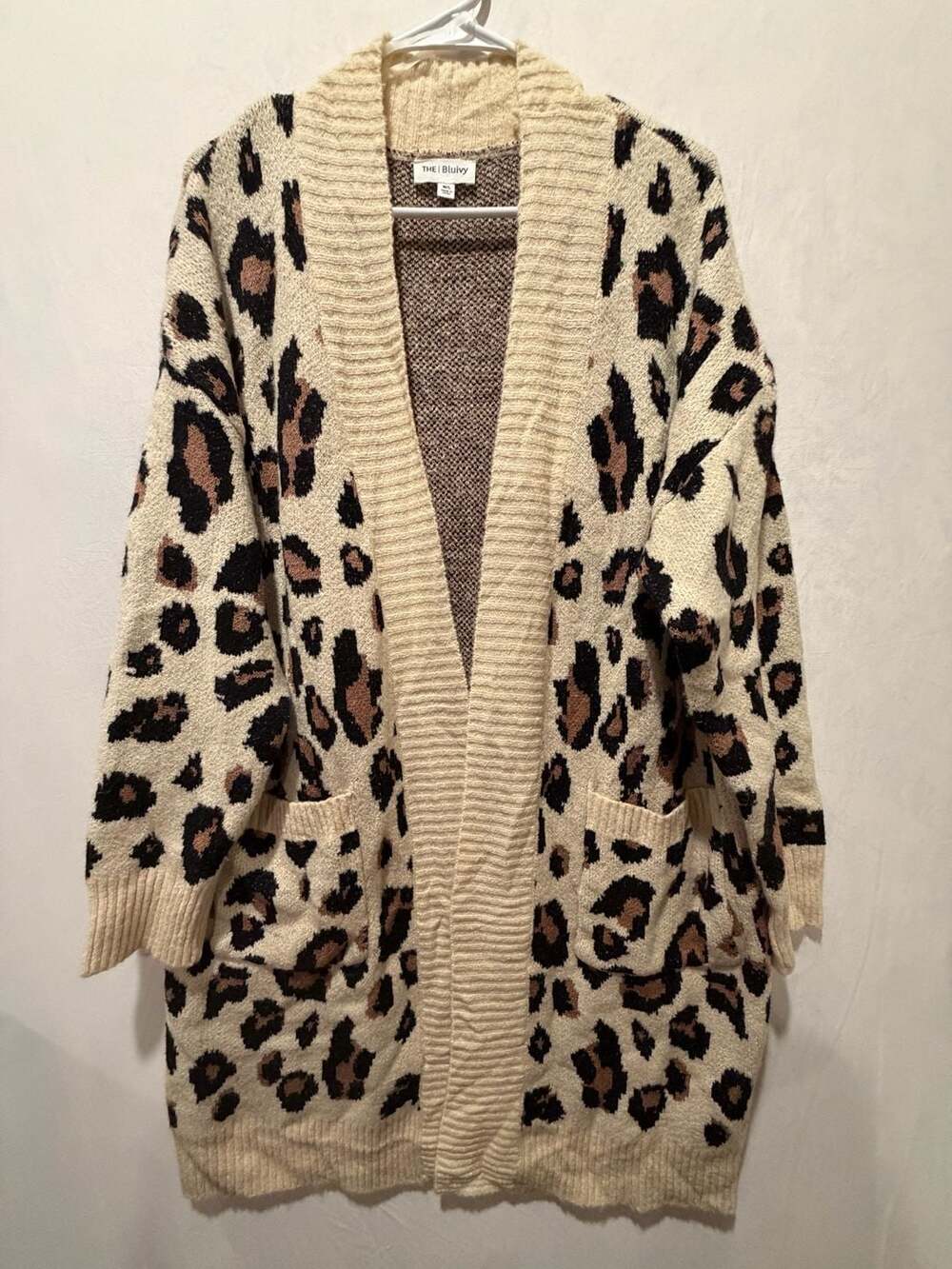 The Bluivy Leopard Print Open Front Cardigan